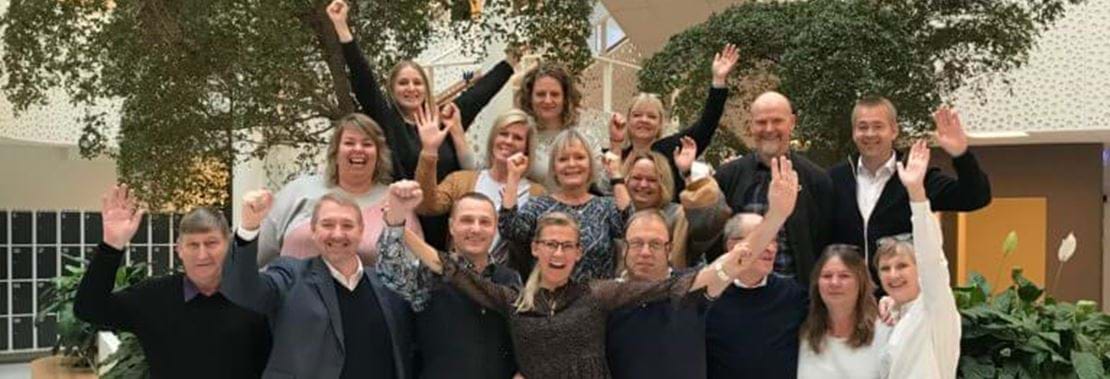 Holdet bag KLAPjob, der fejrer KLAPjob slog jobrekord i slutningen af 2019