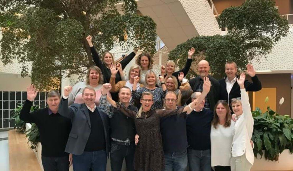 Holdet bag KLAPjob, der fejrer KLAPjob slog jobrekord i slutningen af 2019